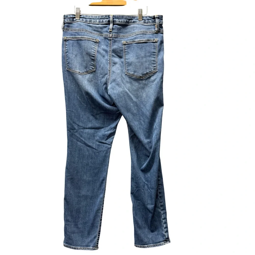 Athleta Jeans Womens 14 (34x29 ACTUAL) Sculptek Skinny Blue Denim Stretch